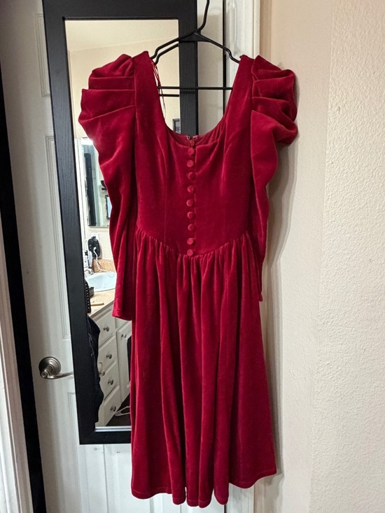La Femme En Noir Dresses & Skirts - La Femme En Noir Haunted Beauty Victorian Dress in Crimson Size XS